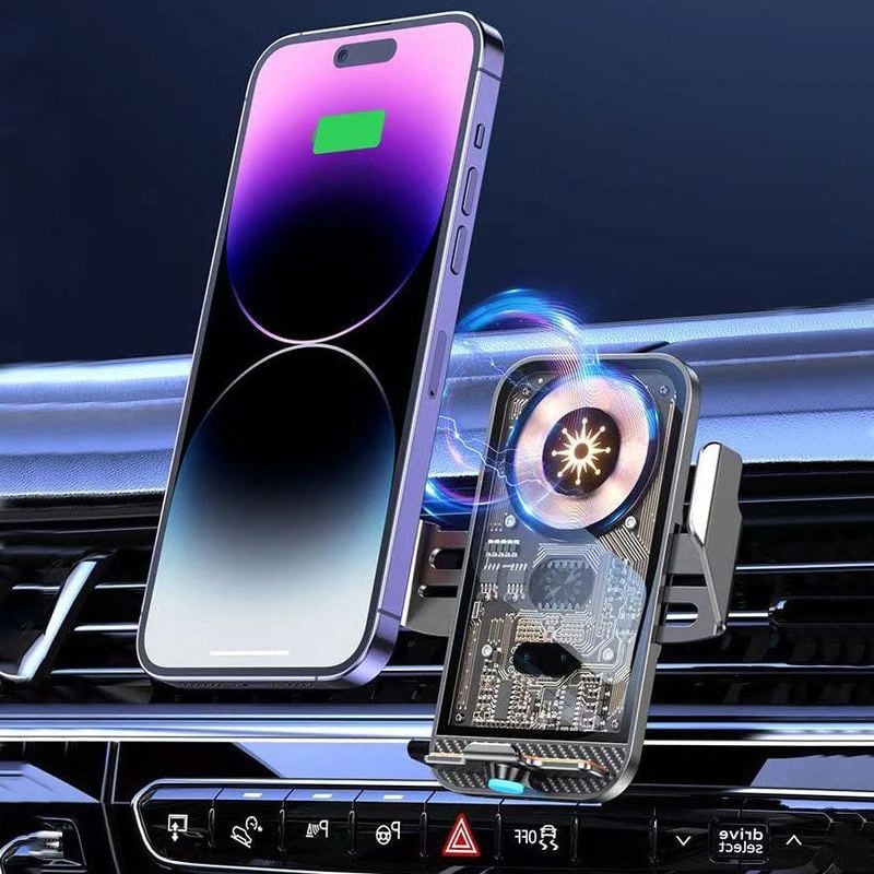 Mechanical AutoSensing Wireless Car Charger Phone Holder