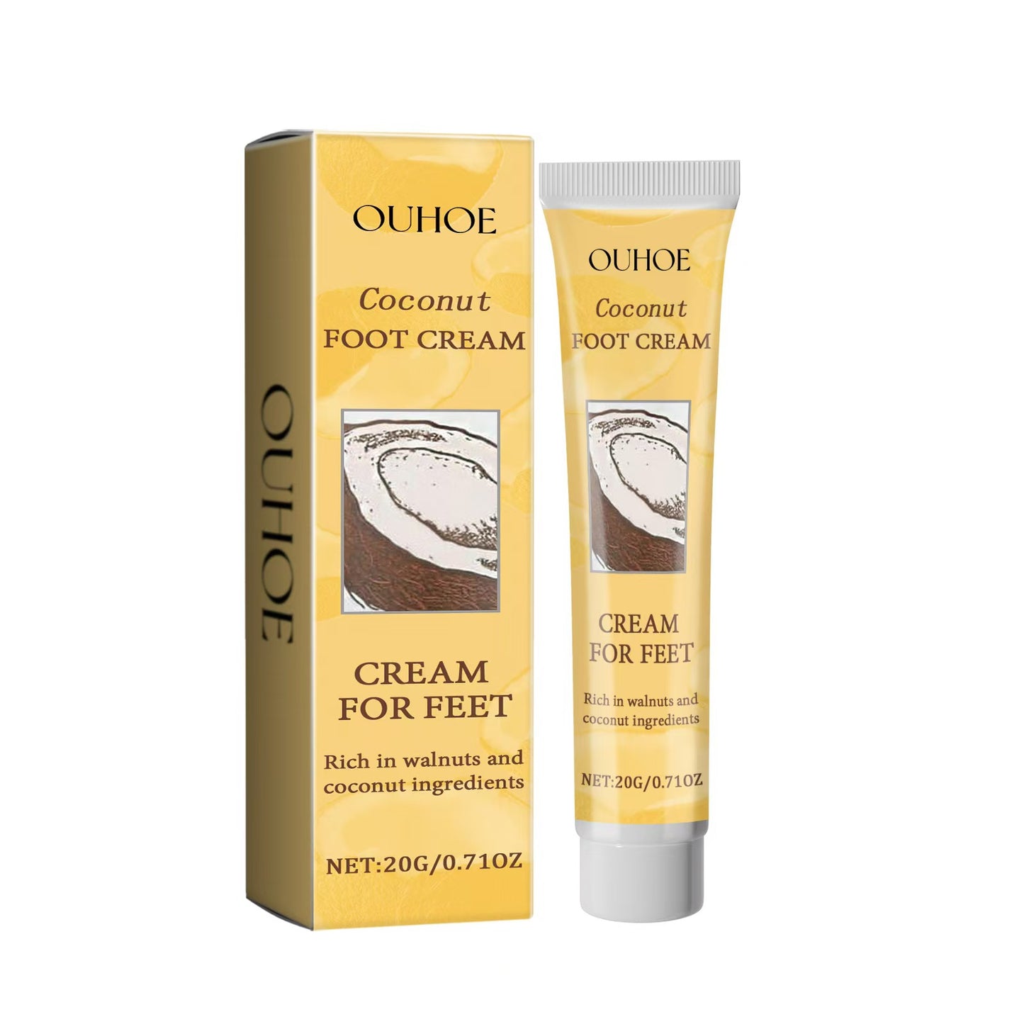 Coconut flavored foot skin cream