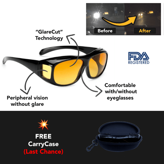 😎Headlight Glasses with "GlareCut" Technology (Drive Safely at Night)