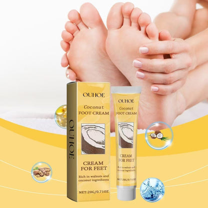 Coconut flavored foot skin cream