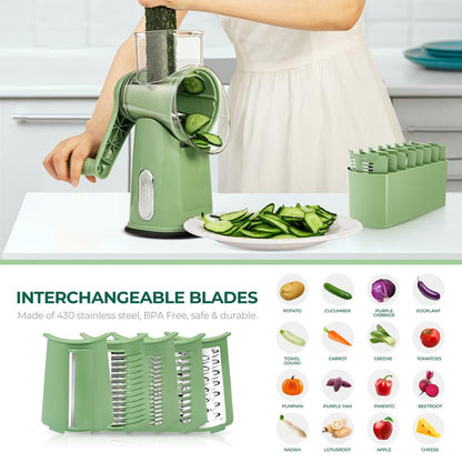 Vegetable Grater Rotary Utensils with 5 Blades