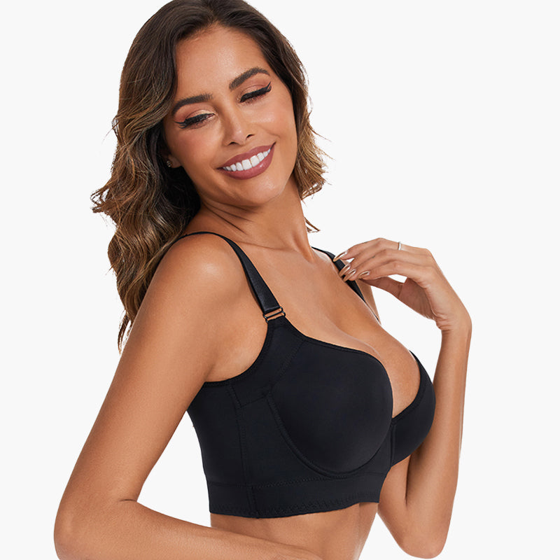 Push-Up Back Smoothing Bra - Black+Beige (2 PACK Free shipping）