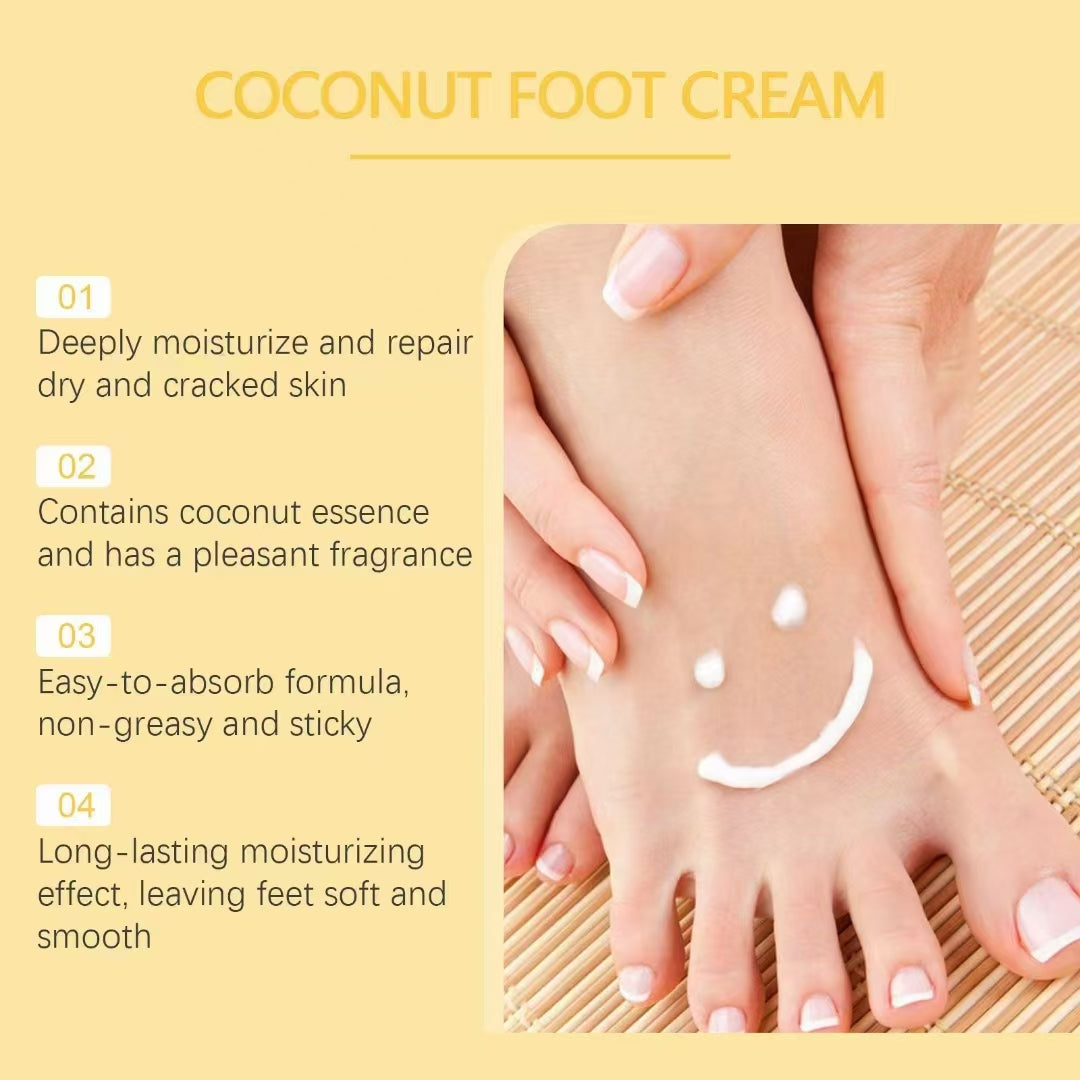 Coconut flavored foot skin cream