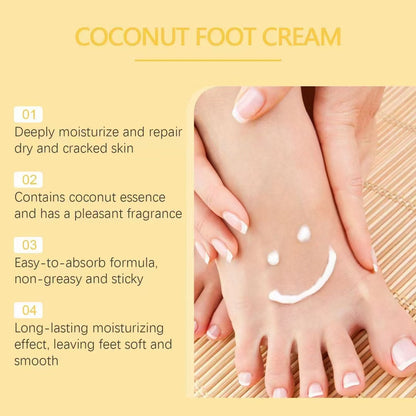 Coconut flavored foot skin cream