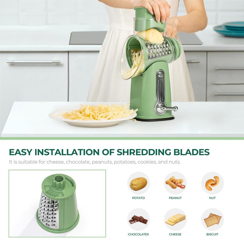 Vegetable Grater Rotary Utensils with 5 Blades