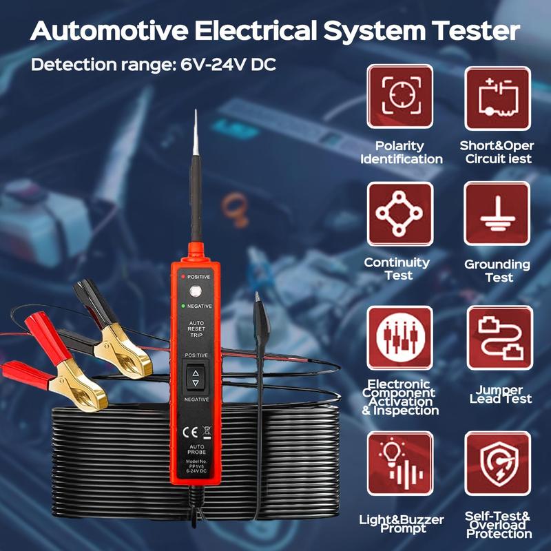 ⏰6-24V DC Automotive Electrical System Tester