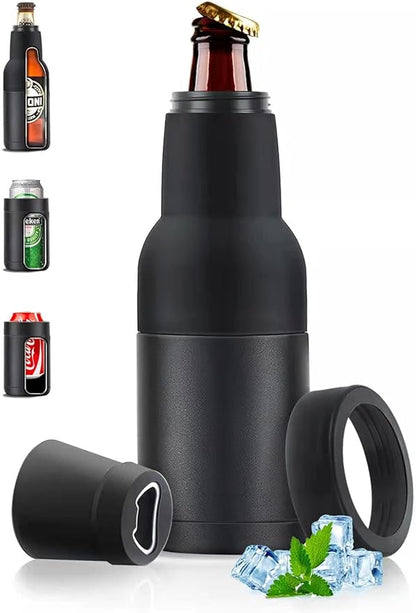 🍺Beer Bottle and Can Cooler with Beer Opener: Keep Drinks Ice-Cold & Hands Dry