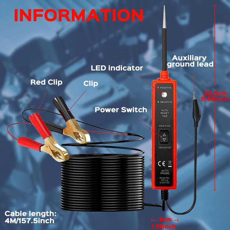 ⏰6-24V DC Automotive Electrical System Tester