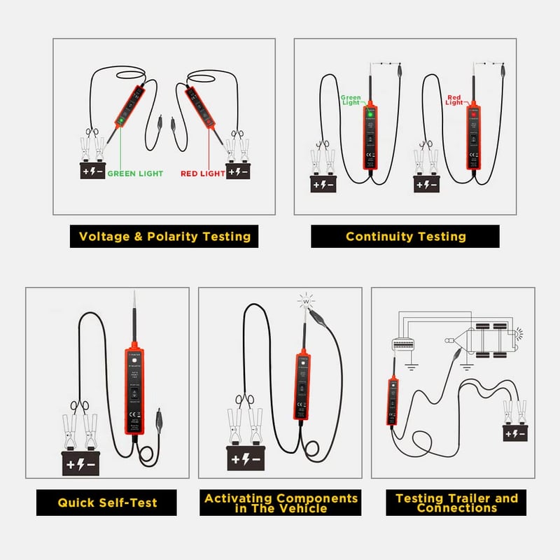⏰6-24V DC Automotive Electrical System Tester